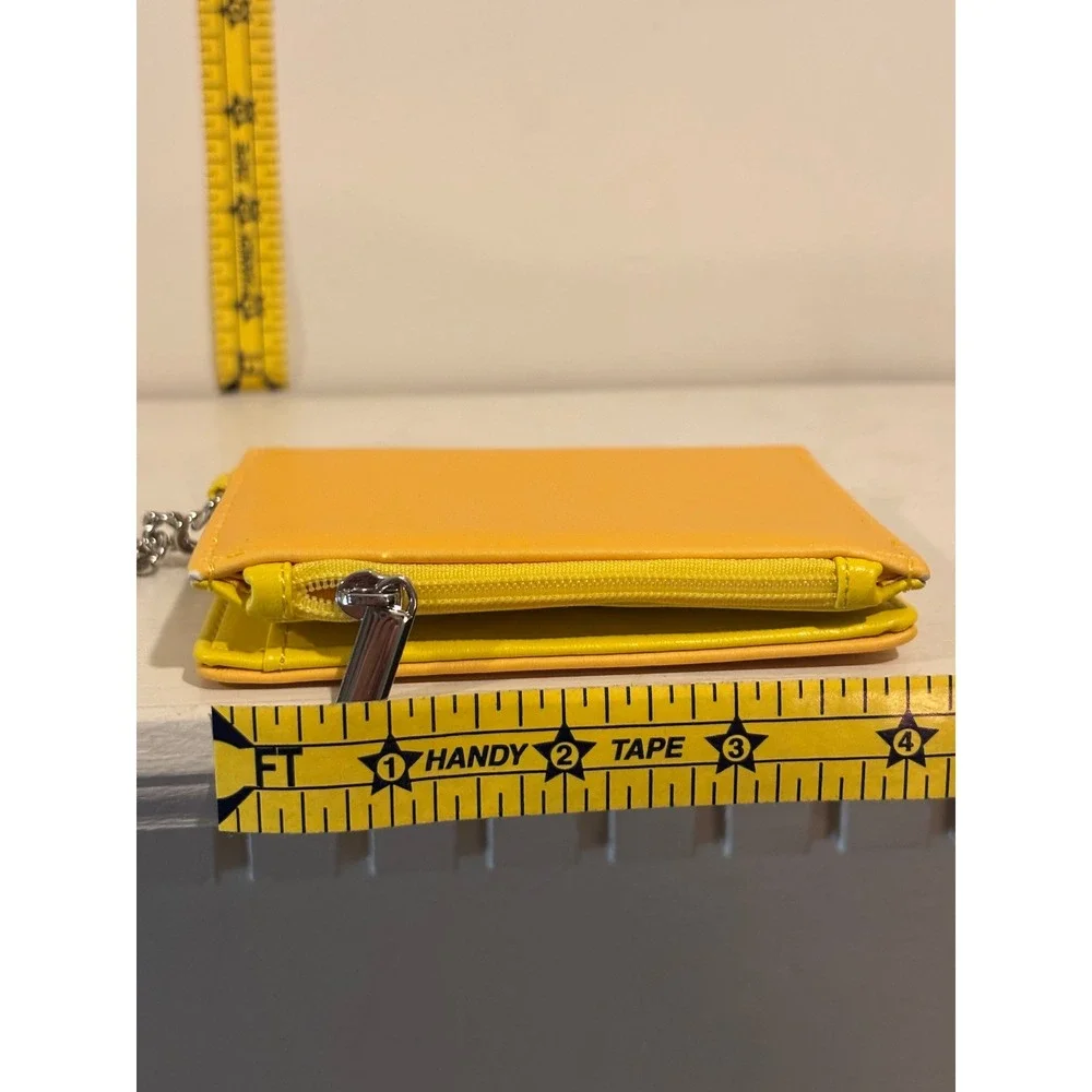 Peanuts Charlie Brown Miniso Wallet Kids Yellow Bifold Keychain New Great Gift!